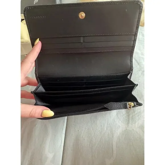 Burberry Long Black Continental Wallet